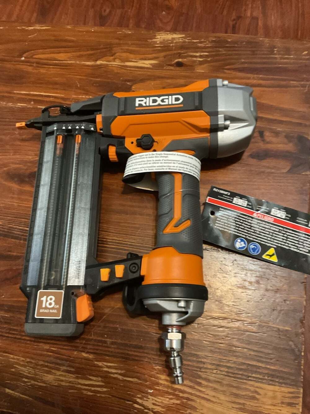 RIDGID Pneumatic 18-Gauge 2-1/8 in. Brad Nailer R213BNF3